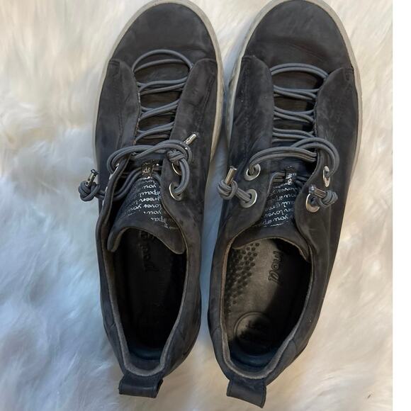 Paul Green Faye Gray Suede Platform Sneakers 7.5 Comfort Luxe Casual Shoes - Picture 3 of 8